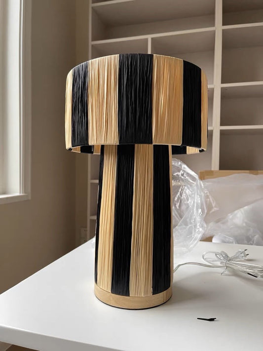 Handmade Raffia Lamp
