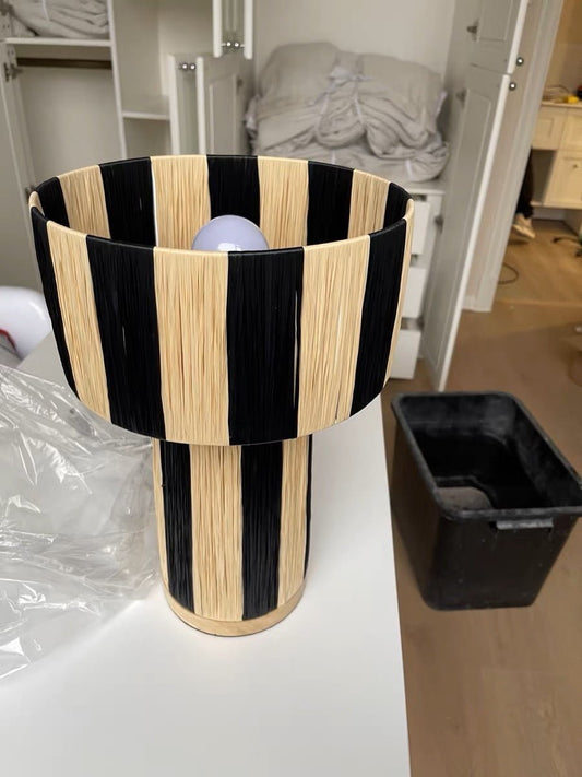 Handmade Raffia Lamp